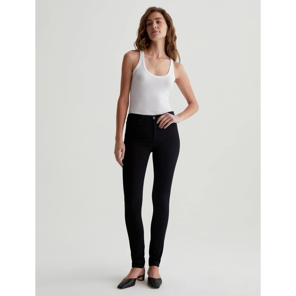 AG Adriano Goldschmied The Prima Cigarette Leg Black Jeans 25R